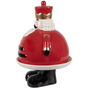 Clayre & Eef 6CE2267 Cuenco decorativo con tapa 17x25 cm rojo