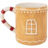 Clayre & Eef 6CEMU0213 Jarra con Tapa Marrón-Blanco 350ml
