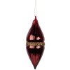 Clayre & Eef 6GL5095 Adorno navideño Rojo-Dorado 6x17 cm
