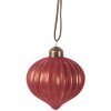 Clayre & Eef 6GL5121 Adorno navideño Ø 8x9 cm Rojo