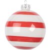 Clayre & Eef 6GL5131 Adorno navideño 8x8 cm Rojo-Blanco
