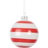 Clayre & Eef 6GL5131 Adorno navideño 8x8 cm Rojo-Blanco