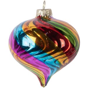 Clayre & Eef 6GL5133 Bola navideña Ø 8x8 cm Multicolor