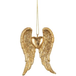 Clayre & Eef 6PR5641 Adorno Colgante Alas Dorado...