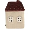 Clayre & Eef 6CE2269 Casa decorativa con LED 7x6x10 cm beige-rojo