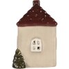 Clayre & Eef 6CE2269 Casa decorativa con LED 7x6x10 cm beige-rojo