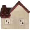 Clayre & Eef 6CE2271 Decoración Casa con LED 8x6x8 cm Beige-Rojo