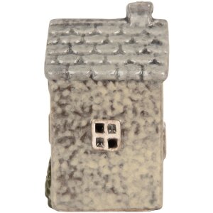 Clayre & Eef 6CE2274 Casa decorativa con LED Gris/Verde 6x6x11 cm