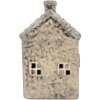 Clayre & Eef 6CE2274 Casa decorativa con LED Gris/Verde 6x6x11 cm