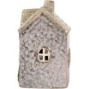 Clayre & Eef 6CE2275 Decoración Casa con LED 6x6x10 cm Gris Beige