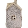 Clayre & Eef 6CE2275 Decoración Casa con LED 6x6x10 cm Gris Beige