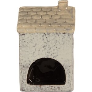 Clayre & Eef 6CE2278 Portavelas Casa 9x8x15 cm Gris/Beige