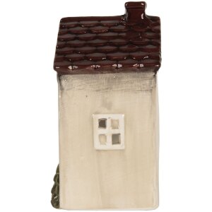 Clayre & Eef 6CE2279 Candelabro Casa 10x8x15 cm Beige/Rojo