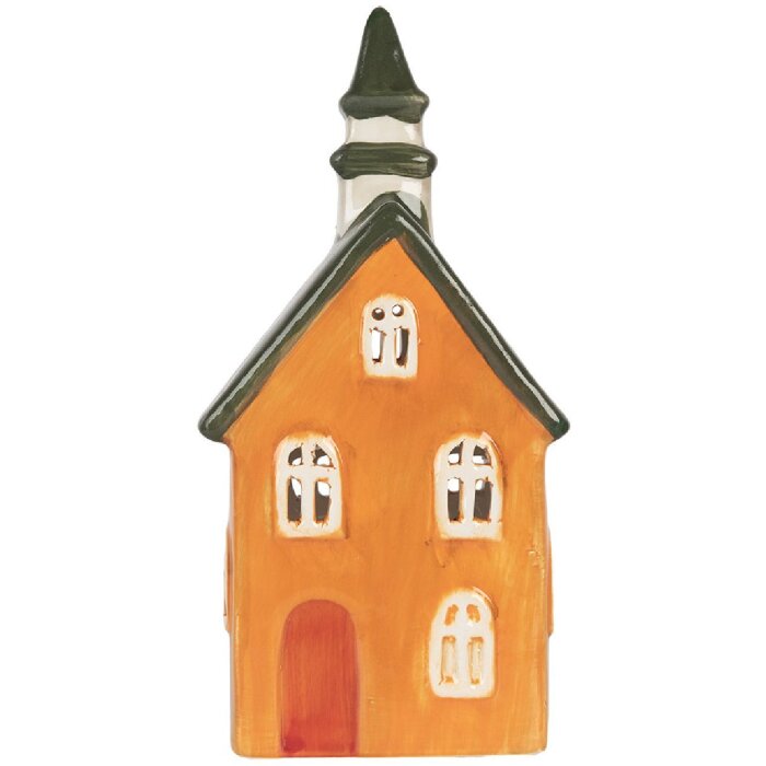 Clayre & Eef 6CE2288 Candelabro Casa 10x7x21 cm Naranja Verde