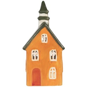 Clayre & Eef 6CE2288 Candelabro Casa 10x7x21 cm Naranja Verde