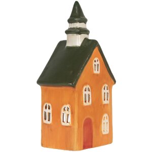 Clayre & Eef 6CE2288 Candelabro Casa 10x7x21 cm Naranja Verde