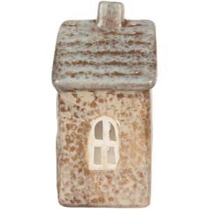 Clayre & Eef 6CE2291 Portavelas Casa 9x6x13 cm Beige Verde