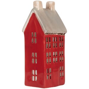Clayre & Eef 6CE2294 Candelabro Casa Rojo y Gris...