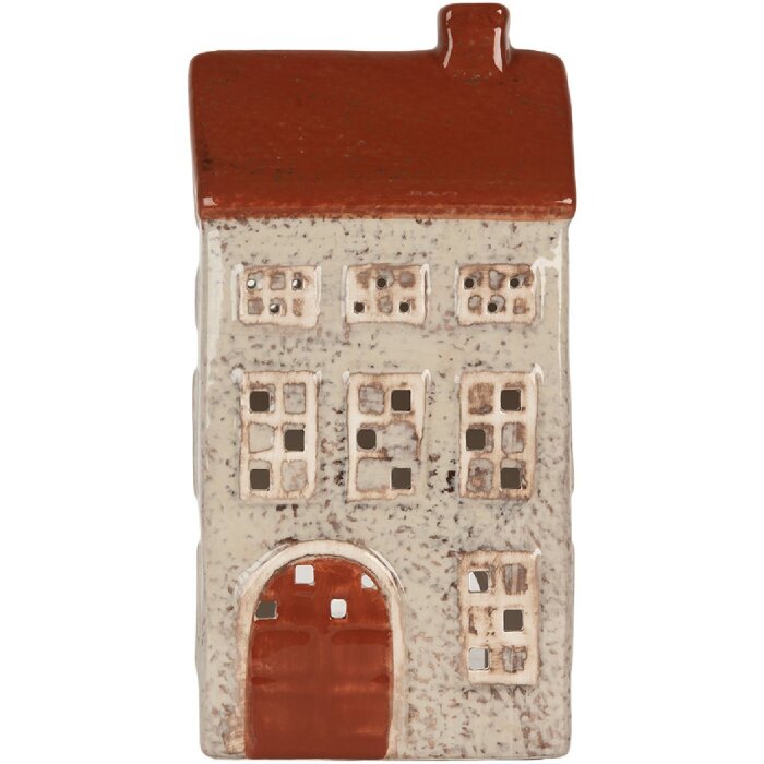 Clayre & Eef 6CE2296 Candelabro Casa 12x8x24 cm Beige/Marrón