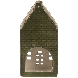 Clayre & Eef 6CE2301 Candelabro Casa 7x7x14 cm Gris-Verde