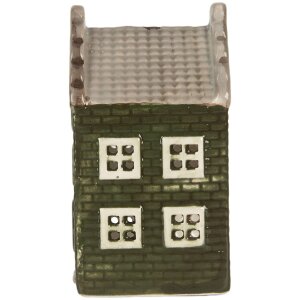 Clayre & Eef 6CE2301 Candelabro Casa 7x7x14 cm Gris-Verde