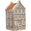 Clayre & Eef 6CE2304 Candelabro Casa 7x7x14 cm Gris-Naranja