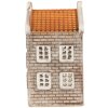 Clayre & Eef 6CE2304 Candelabro Casa 7x7x14 cm Gris-Naranja