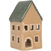 Clayre & Eef 6CE2307 Candelabro Casa 6x6x11 cm Beige/Verde