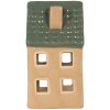 Clayre & Eef 6CE2307 Candelabro Casa 6x6x11 cm Beige/Verde