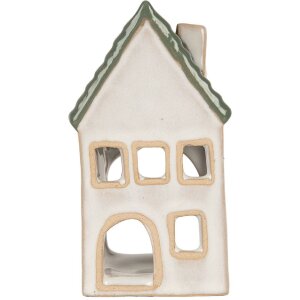 Clayre & Eef 6CE2308 Candelabro Casa 7x7x13 cm gris-verdoso
