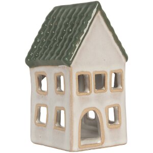 Clayre & Eef 6CE2308 Candelabro Casa 7x7x13 cm gris-verdoso