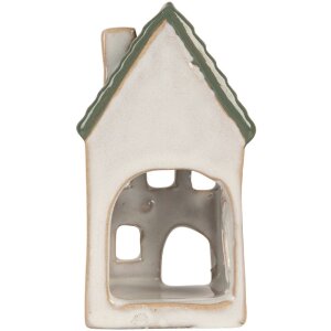 Clayre & Eef 6CE2308 Candelabro Casa 7x7x13 cm gris-verdoso