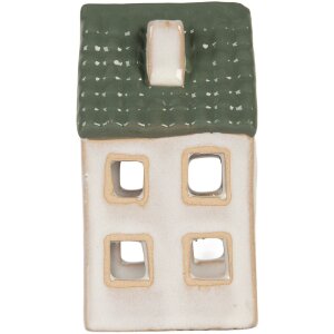 Clayre & Eef 6CE2308 Candelabro Casa 7x7x13 cm gris-verdoso