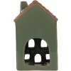 Clayre & Eef 6CE2309 Candelabro Casa Verde Marrón 9x8x15 cm