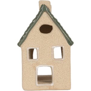 Clayre & Eef 6CE2310 Candelabro Casa 8x11x14 cm Beige-Verde
