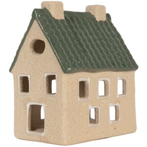 Clayre & Eef 6CE2310 Candelabro Casa 8x11x14 cm Beige-Verde