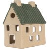 Clayre & Eef 6CE2310 Candelabro Casa 8x11x14 cm Beige-Verde