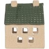 Clayre & Eef 6CE2310 Candelabro Casa 8x11x14 cm Beige-Verde