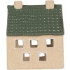 Clayre & Eef 6CE2310 Candelabro Casa 8x11x14 cm Beige-Verde