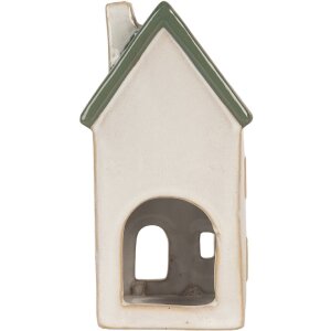 Clayre & Eef 6CE2311 Candelabro Casa Beige Verde 9x8x18cm