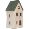 Clayre & Eef 6CE2311 Candelabro Casa Beige Verde 9x8x18cm