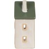 Clayre & Eef 6CE2311 Candelabro Casa Beige Verde 9x8x18cm