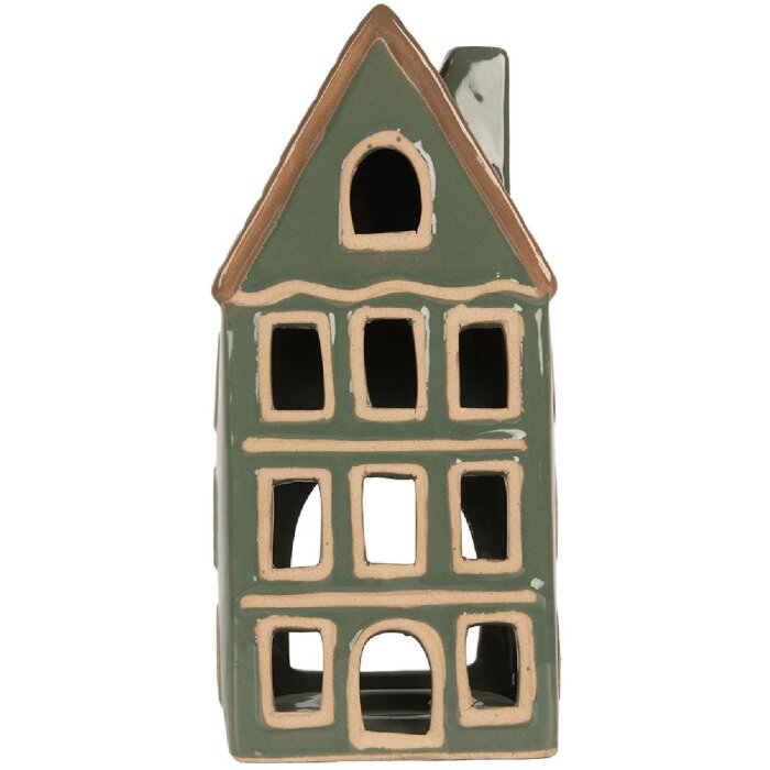 Clayre & Eef 6CE2312 Candelabro Casa 9x8x19 cm Verde