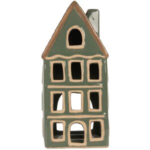 Clayre & Eef 6CE2312 Candelabro Casa 9x8x19 cm Verde