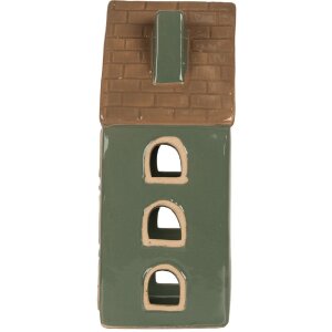 Clayre & Eef 6CE2312 Candelabro Casa 9x8x19 cm Verde