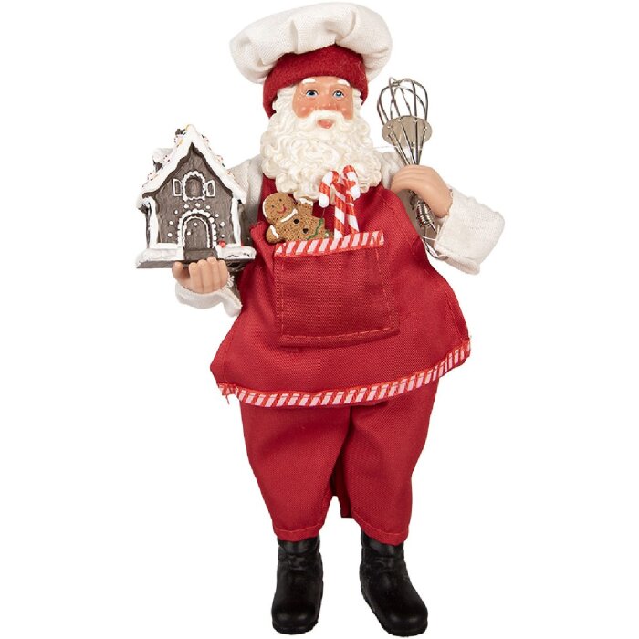 Clayre & Eef 66358 Decoración Papá Noel 16x9x26 cm