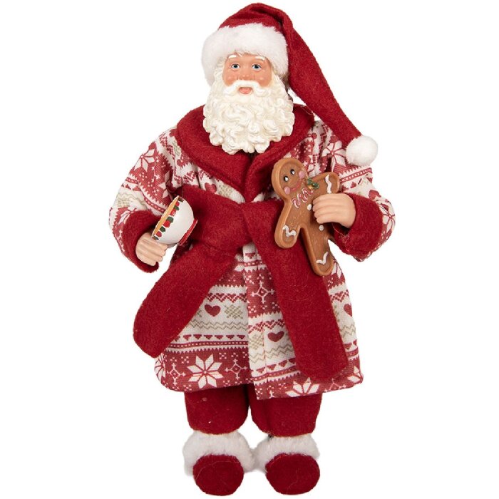 Clayre & Eef 66360 Decoración Papá Noel 15x11x28 cm