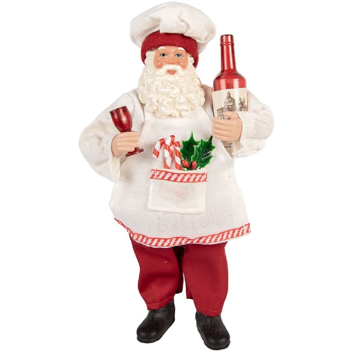 Clayre & Eef 66361 Decoración Papá Noel 15x10x27 cm