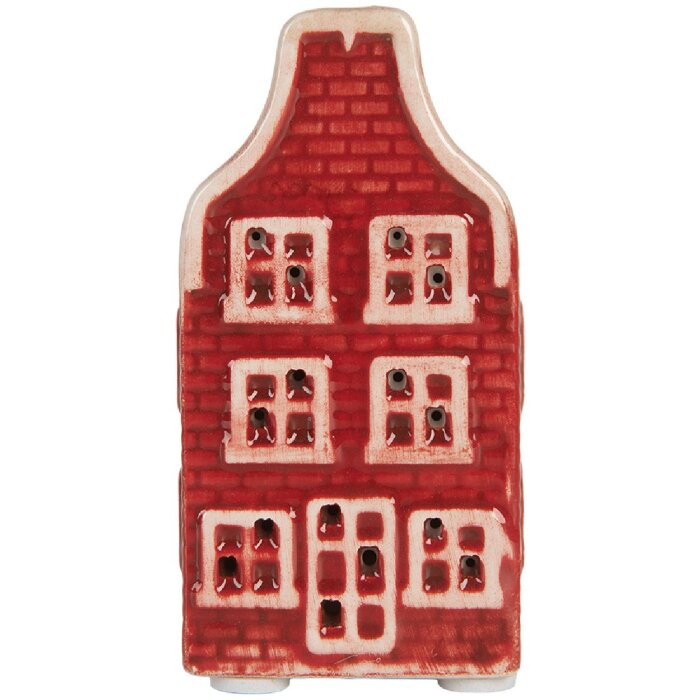 Clayre & Eef 6CE2297 Casa decorativa con LED 4x4x8 cm