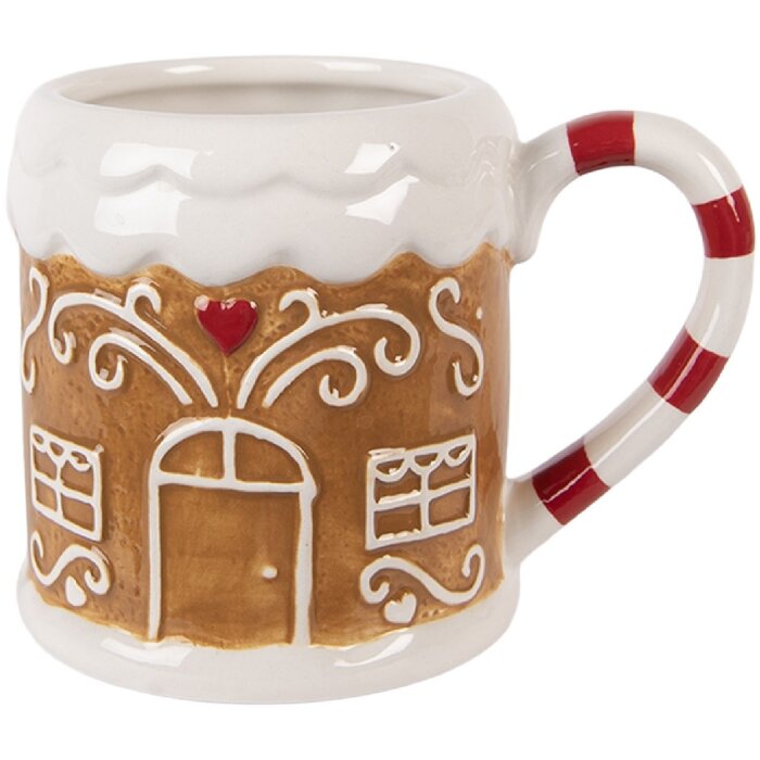 Clayre & Eef 6CEMU0215 Taza 14x10x10 cm 350 ml Dolomita Estilo Rústico